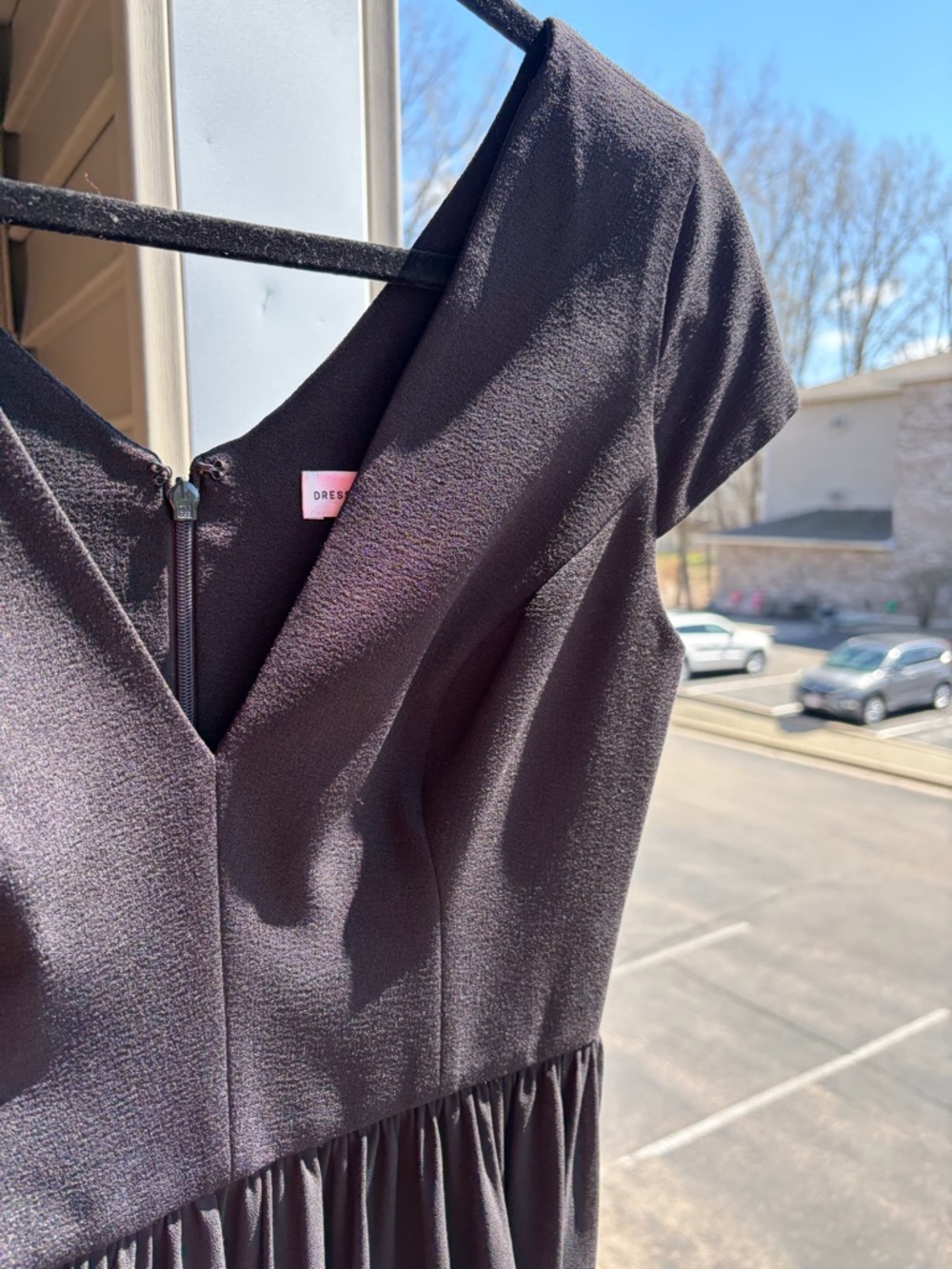 🆕🖤Dress The Population Black Fit & Flare Dress Lace Hem Cocktail Dress Size S - Picture 8 of 15
